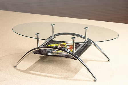Axivor Coffee Table – Modern Chrome Finish Coffee Table for Living Room and Lounge Spaces