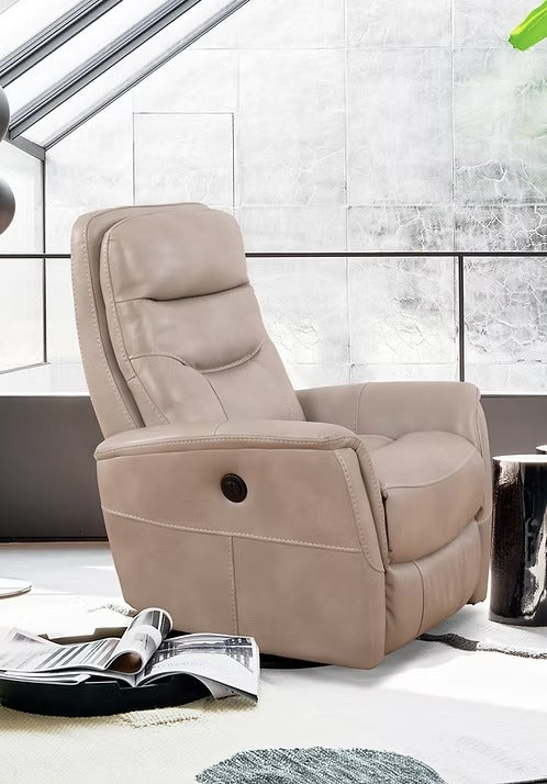Nivello Power Recliner Chair with Swivel & Glider Function, Zero Wallhugger Design, Soft Black PU Upholstery & High-Density Foam Comfort (Copy)