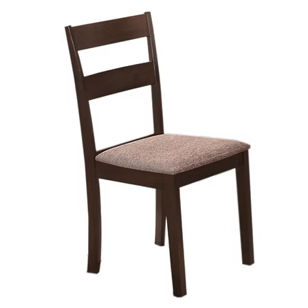 Liorena Dining Chair – Fabric Cushion Seat with Espresso Wooden Legs (2-Piece Set) for Modern Home & Dining Comfort