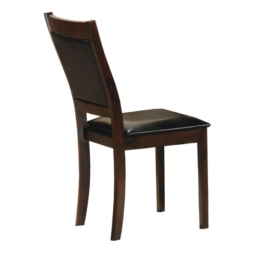 Noviro Dining Chair – Black Cushion Seat with Espresso Wooden Legs for Modern Dining & Home Comfort