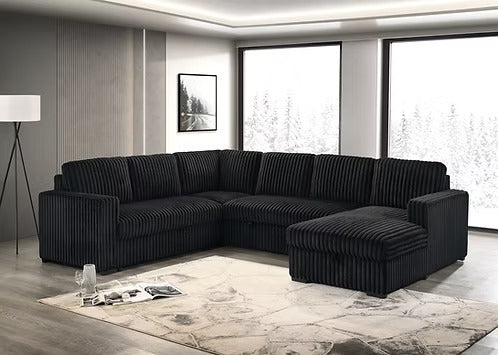 Orlivo Sofa Bed Sectional – Left Hand Facing Chaise with Lift Up Storage, USB Charger, Plush Cushions Sleeper Sofa