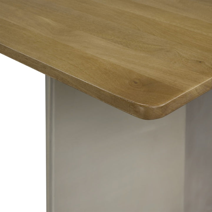 Toronto Luxe Solid Mango Wood Dining Table with Metal Legs | Modern Industrial Rectangular Design