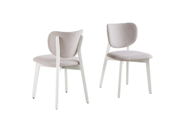 Golden Arc Dining Chair Set of 2 – Modern Upholstered Chairs with Curved Backrest, Rubberwood Frame and Contemporary Design