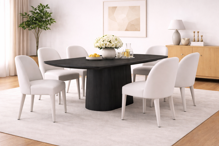 Montera 7-Piece Dining Set with Upholstered Chairs