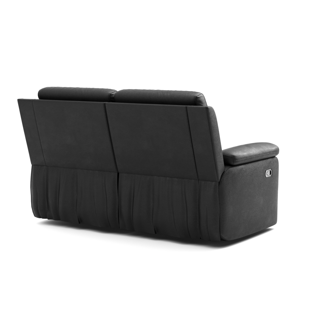 Norwood Midnight Black Recliner Loveseat – Premium Leather Upholstery, Plush Cushioning, Smooth Reclining Mechanism And Contemporary Comfort Seating for Modern Living Room