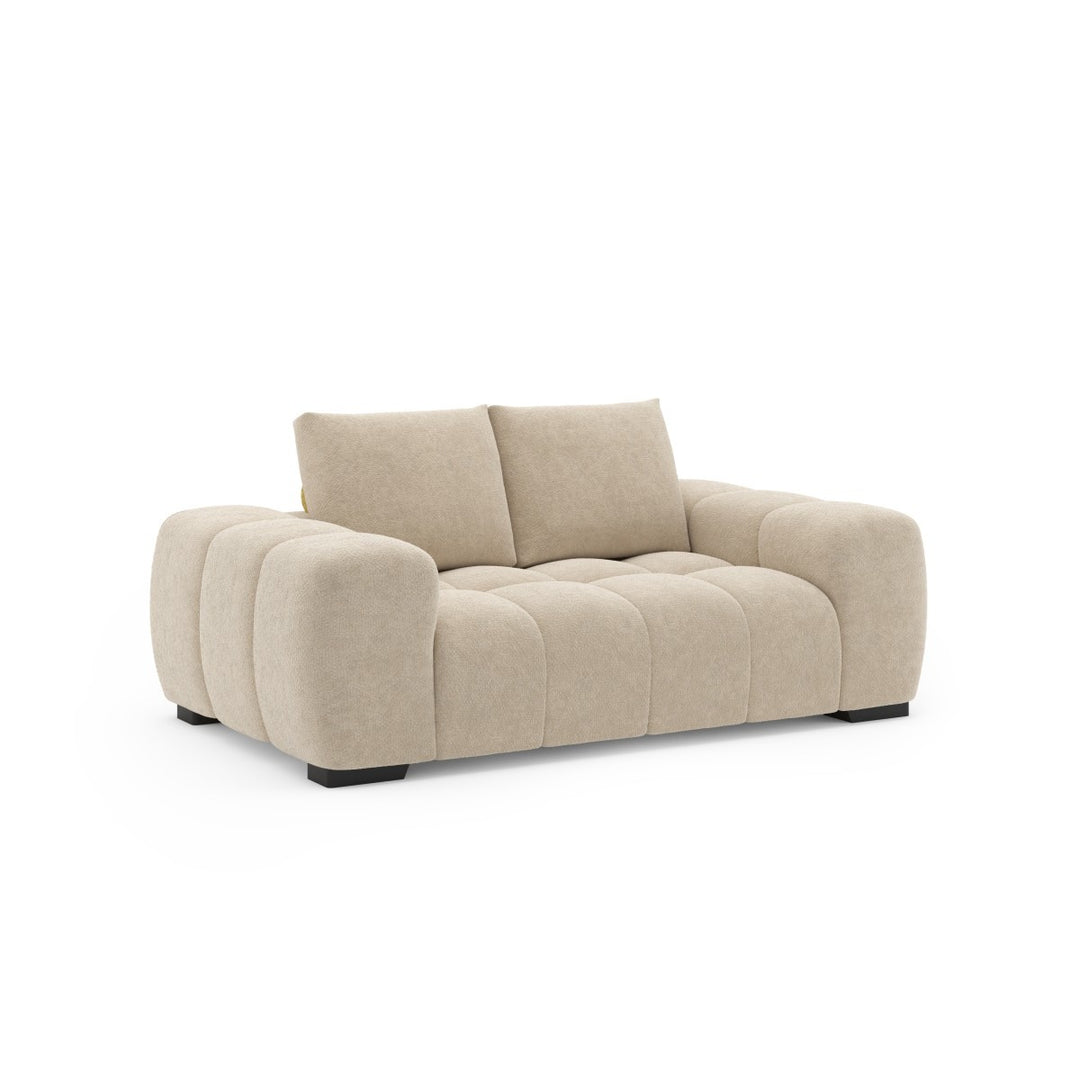 Stonebrook Beige Love Seat – Premium Polyester Upholstery with Plush Cushioning, Deep Seating And Contemporary Design for Modern Living Room