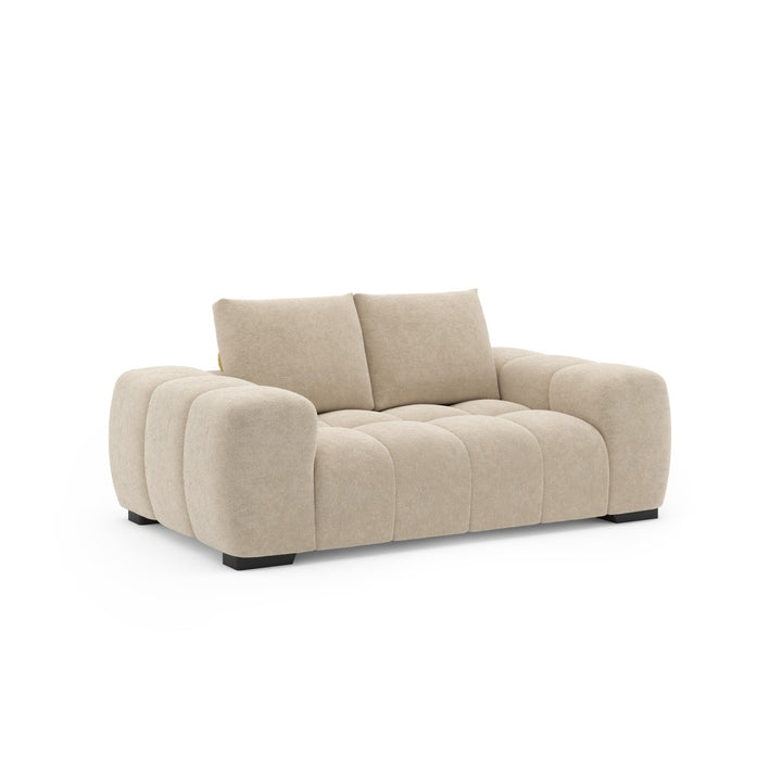 Stonebrook Beige Love Seat – Premium Polyester Upholstery with Plush Cushioning, Deep Seating And Contemporary Design for Modern Living Room