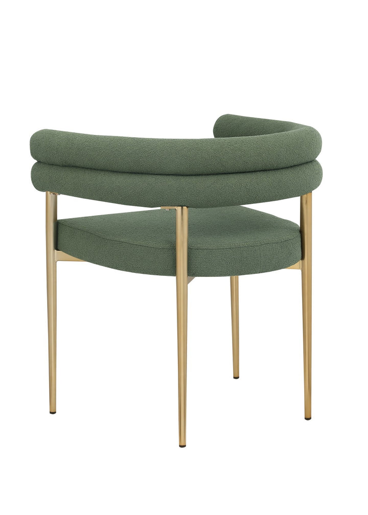 Silveroak Dining Chairs Set of 2 – Contemporary Plush Upholstered Chairs with Gold-Finished