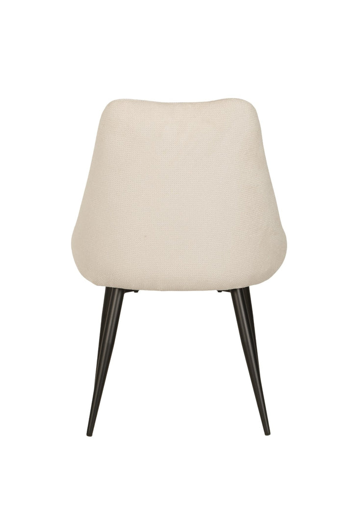 Pinehurst Dining Chairs Set of 2 – Contemporary Textured Fabric Chairs with Curved Back and Splayed Legs