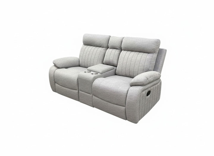 Lakehurst Recliner Sofa with Drop-Down Tray and Built-In Cup Holders – Premium Classic Comfort Reclining Seating for Living Room, Family Room &amp; Entertainment Areas