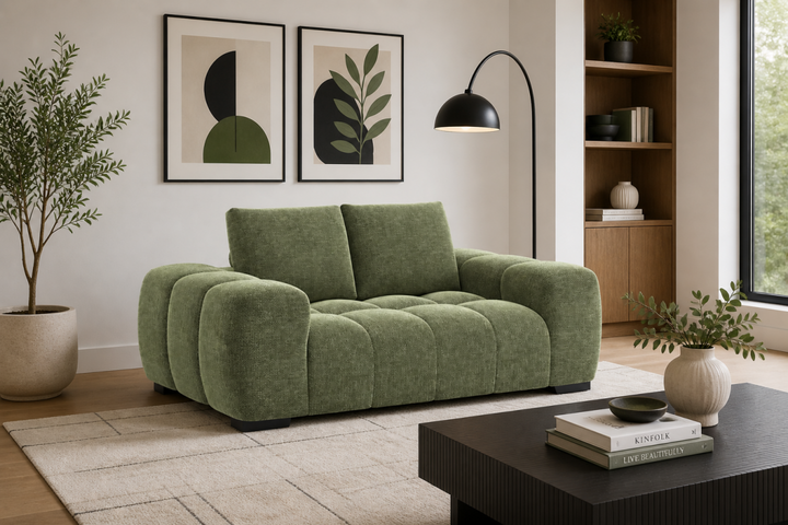 Stonebrook Love Seat – Premium Polyester Upholstery with Plush Cushioning, Deep Seating And Contemporary Design for Modern Living Room
