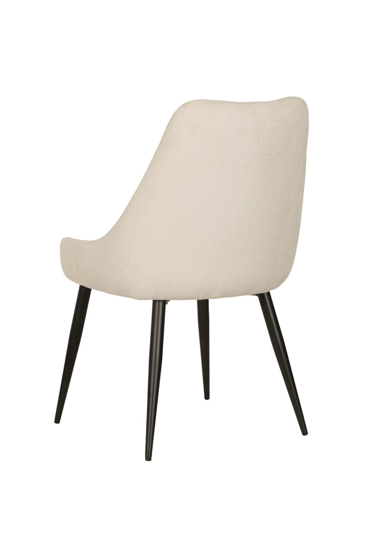 Pinehurst Dining Chairs Set of 2 – Contemporary Textured Fabric Chairs with Curved Back and Splayed Legs