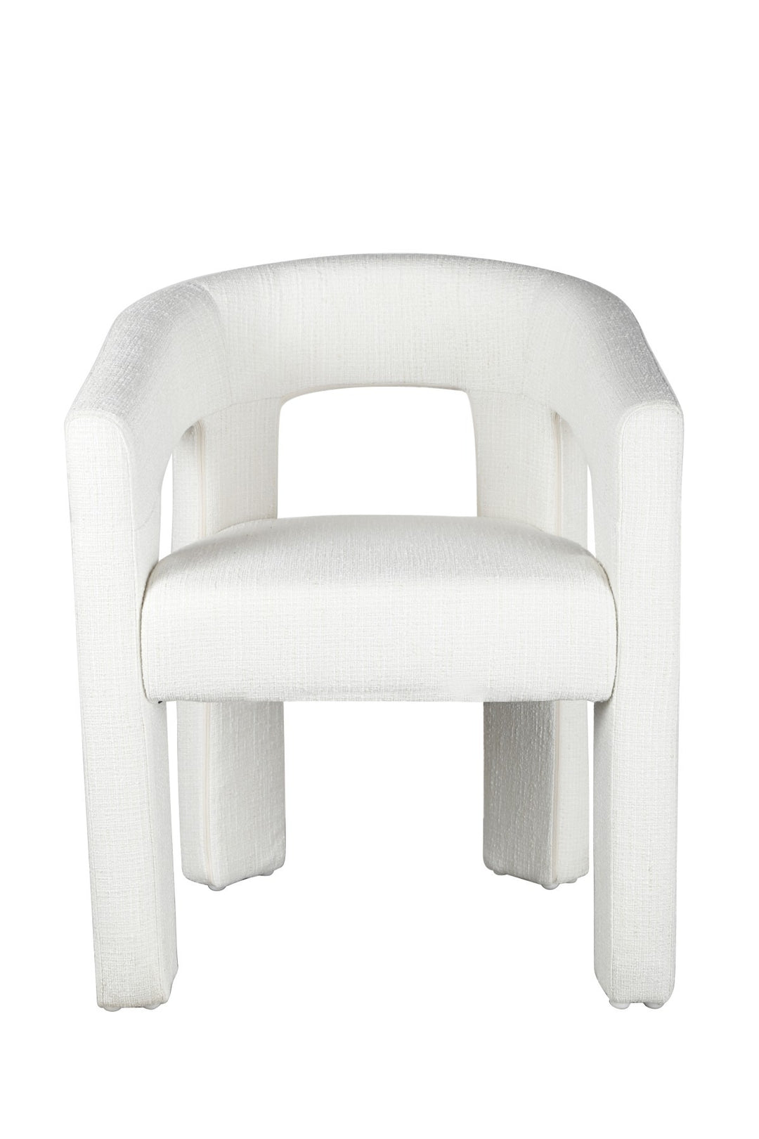 Eterno Dining Chair – Modern Upholstered Chair with Curved Backrest, Armrests and Plush Comfort Seating