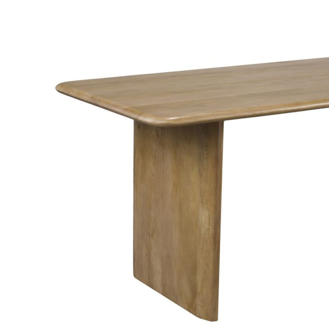 Sorento Solid Mango Wood Dining Table with Panel Legs | Modern Rectangular Contemporary Design