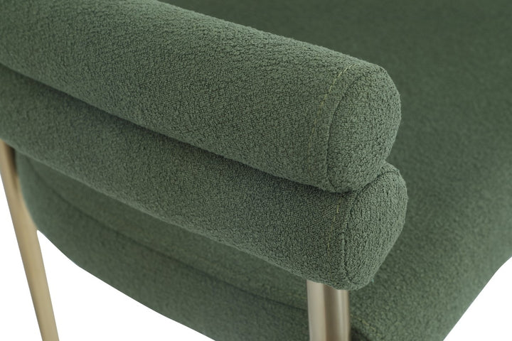 Silveroak Dining Chairs Set of 2 – Contemporary Plush Upholstered Chairs with Gold-Finished