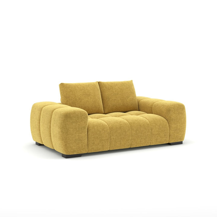 Stonebrook Yellow Love Seat – Premium Polyester Upholstery with Plush Cushioning, Deep Seating And Contemporary Design for Modern Living Room