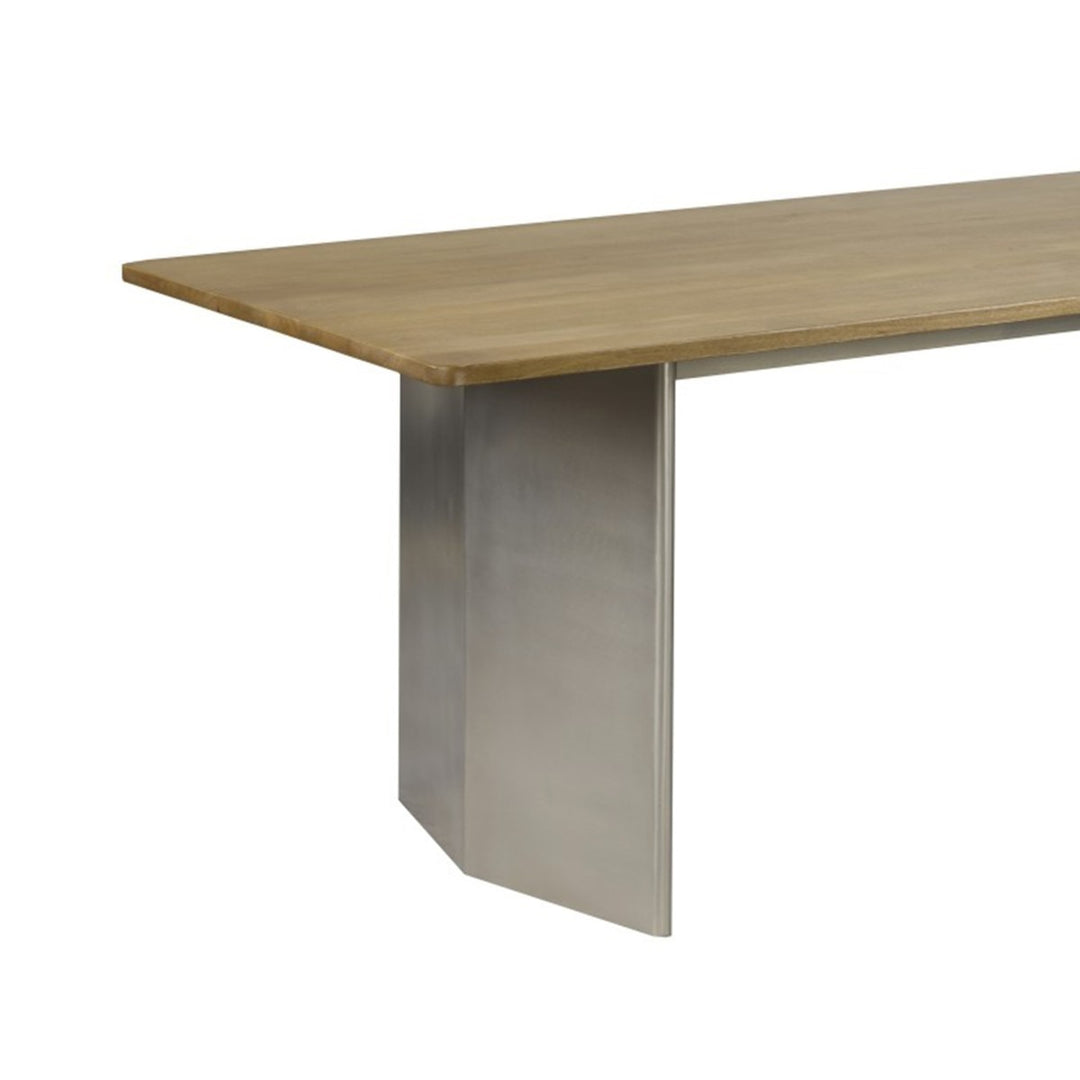 Toronto Luxe Solid Mango Wood Dining Table with Metal Legs | Modern Industrial Rectangular Design