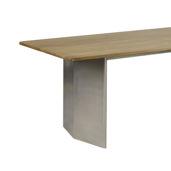 Toronto Luxe Solid Mango Wood Dining Table with Metal Legs | Modern Industrial Rectangular Design