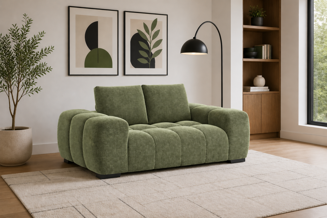 Stonebrook Love Seat – Premium Polyester Upholstery with Plush Cushioning, Deep Seating And Contemporary Design for Modern Living Room