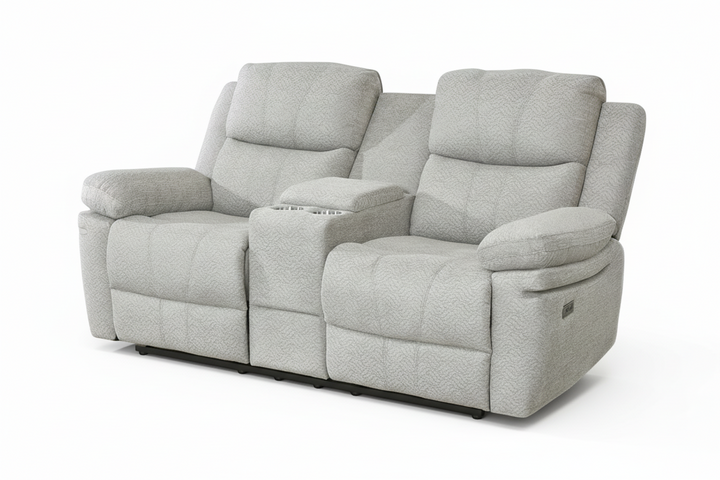 Opulence Recliner Sofa – Modern Dual Power Recliner with Center Console, USB Charging Ports and Premium Comfort Seating