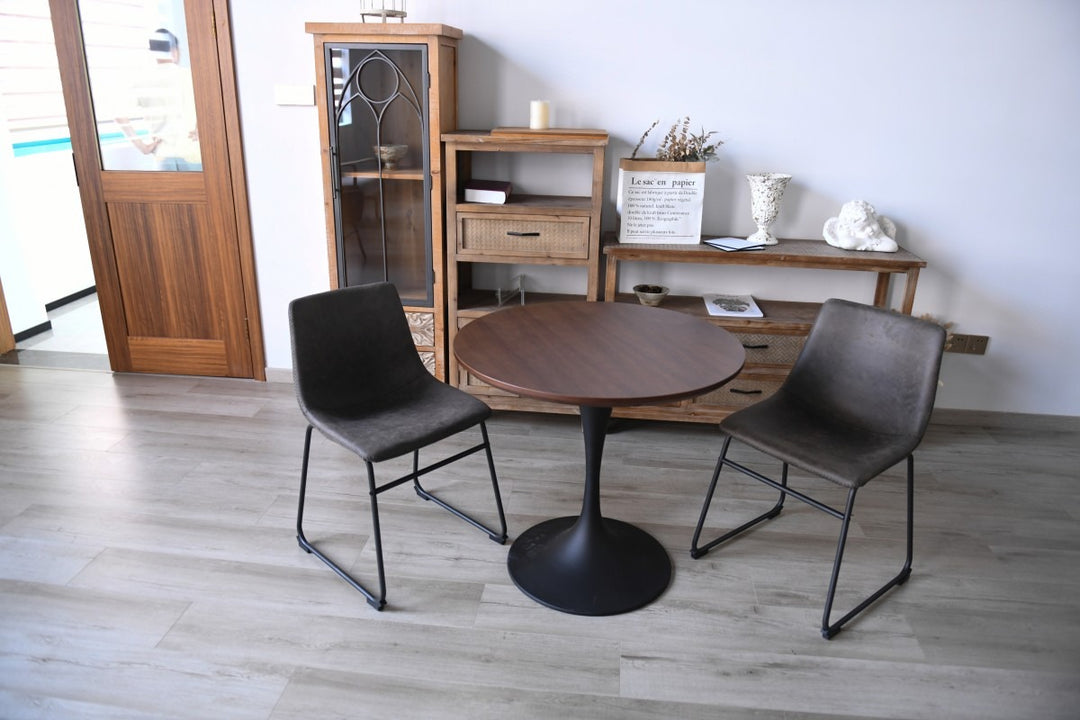 Noble Grace Dining Chair Set of 2 – Modern Upholstered Chairs with Steel Frame, Sled Base and Ergonomic Comfort Design