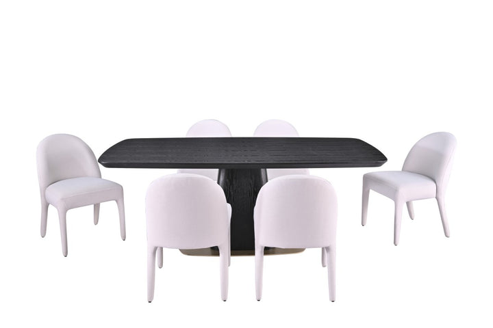 Montera 7-Piece Dining Set with Upholstered Chairs