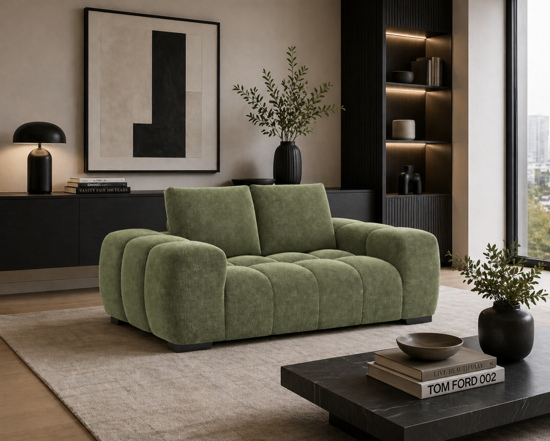 Stonebrook Love Seat – Premium Polyester Upholstery with Plush Cushioning, Deep Seating And Contemporary Design for Modern Living Room