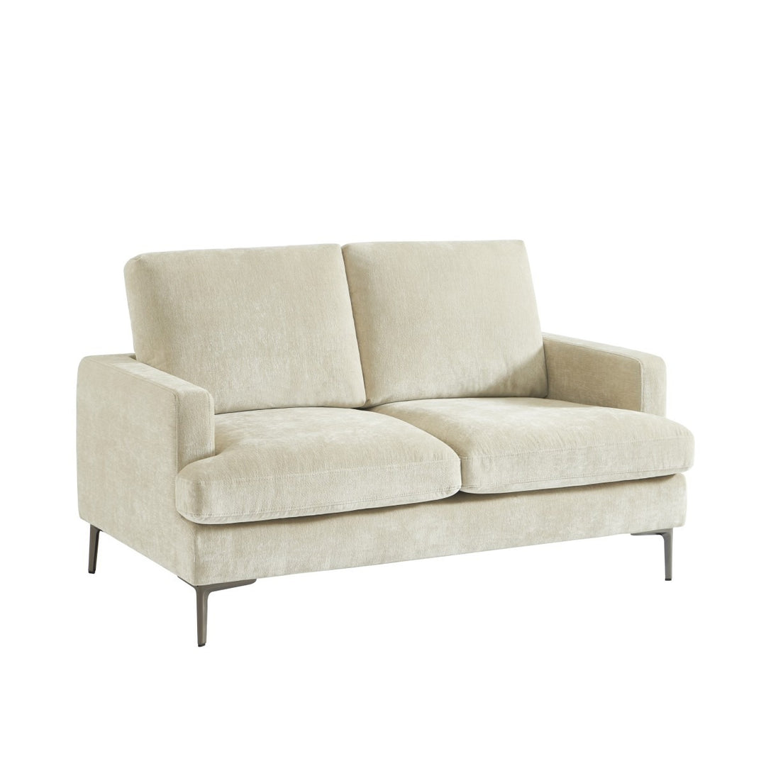 Yorkshire Beige Two Seater Sofa – Premium Textured Upholstery with Plush Cushioning, Pocket Spring Support And Contemporary Design for Modern Living Room