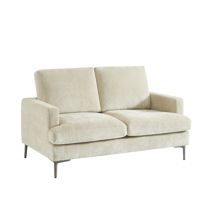Yorkshire Beige Two Seater Sofa – Premium Textured Upholstery with Plush Cushioning, Pocket Spring Support And Contemporary Design for Modern Living Room