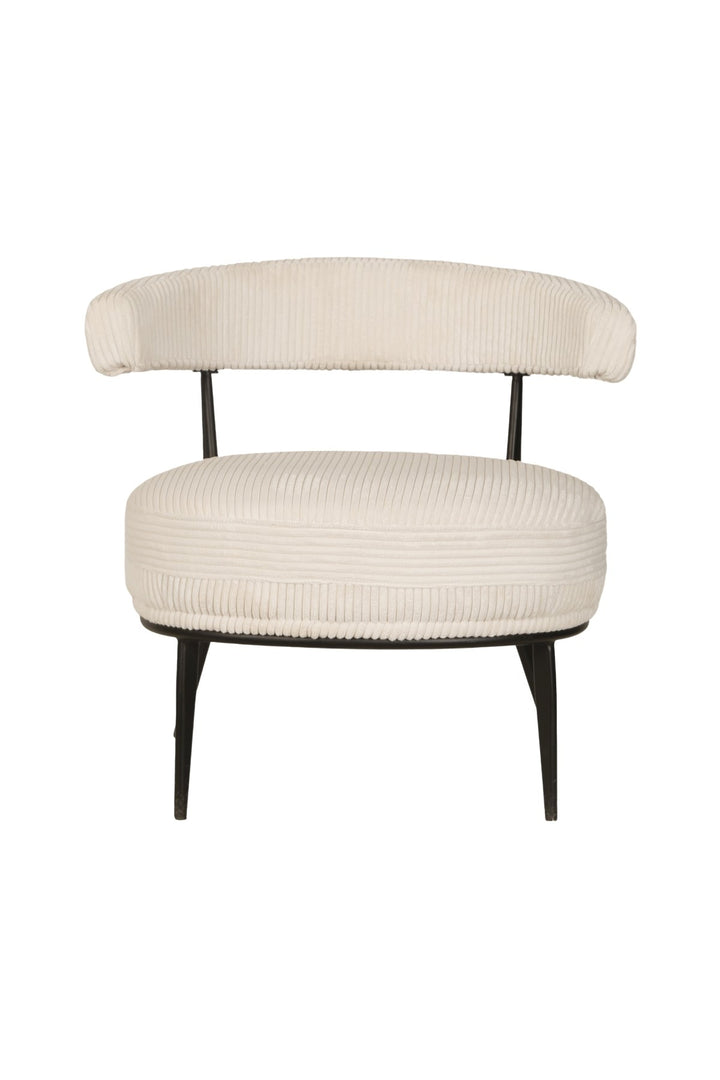Royal Zenith Ariana Accent Chair – Modern Curved Back Accent Chair with Premium Textured Fabric Upholstery, Powder-Coated Splayed Legs and Contemporary Design Living Room Chair