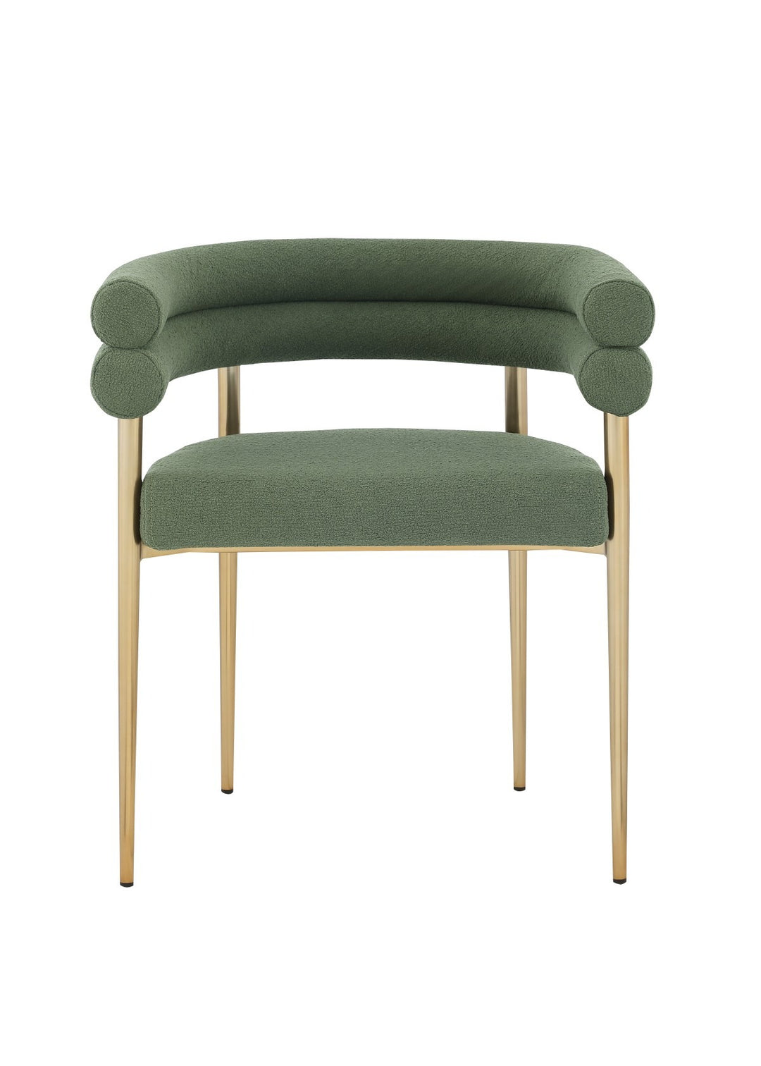 Silveroak Dining Chairs Set of 2 – Contemporary Plush Upholstered Chairs with Gold-Finished