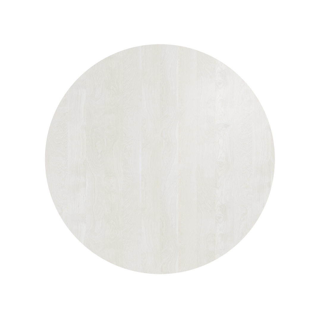 Rovano Round Solid Mango Wood Dining Table with Sculptural Pedestal Base | Handcrafted Modern Design