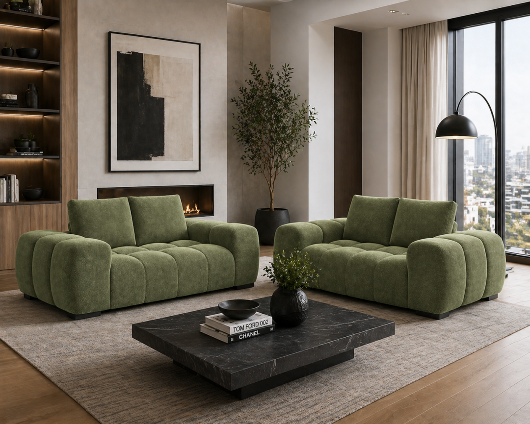 Stonebrook Love Seat – Premium Polyester Upholstery with Plush Cushioning, Deep Seating And Contemporary Design for Modern Living Room