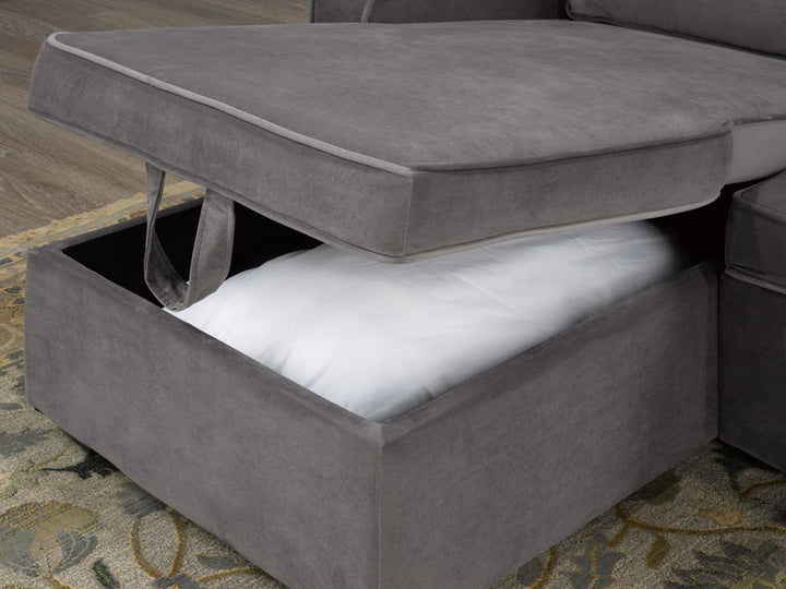 Eastmere Reversible Sectional Sofa with Pull-Out Bed & Storage Chaise
