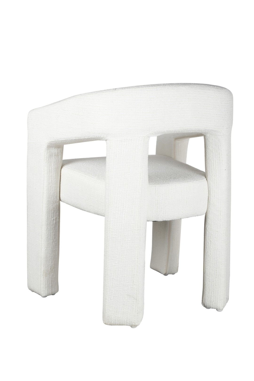 Eterno Dining Chair – Modern Upholstered Chair with Curved Backrest, Armrests and Plush Comfort Seating