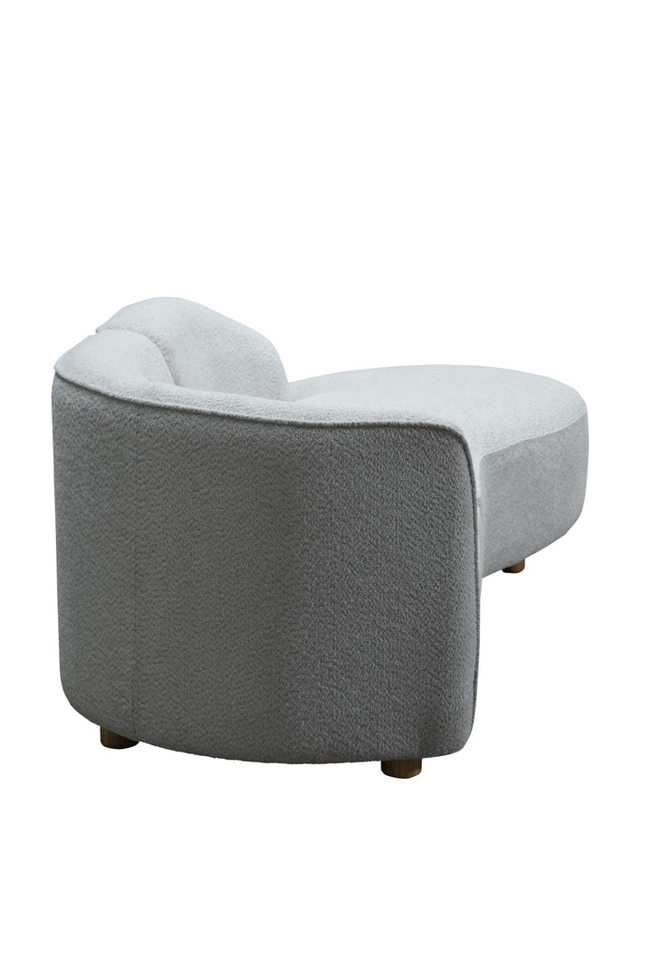 Marcello Modern Curved Sofa Chaise with High-Resilience Foam Cushions And Metal Legs