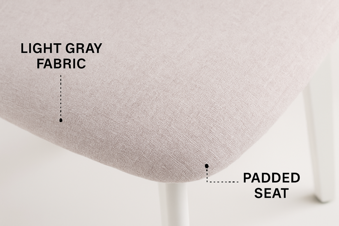 Golden Arc Dining Chair Set of 2 – Modern Upholstered Chairs with Curved Backrest, Rubberwood Frame and Contemporary Design