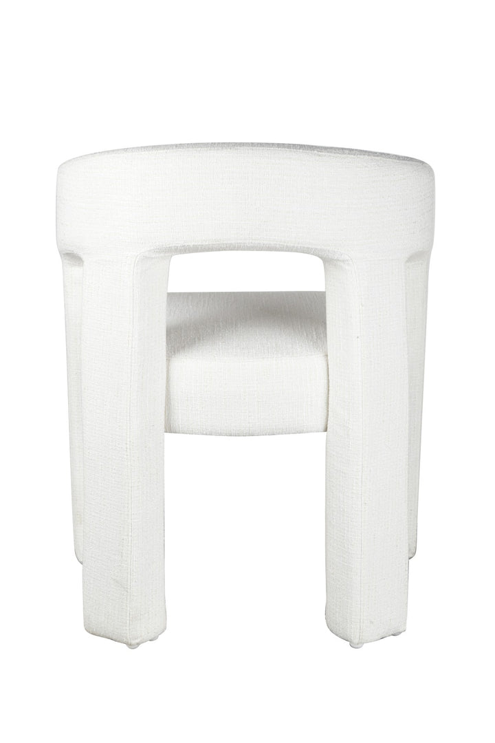 Eterno Dining Chair – Modern Upholstered Chair with Curved Backrest, Armrests and Plush Comfort Seating