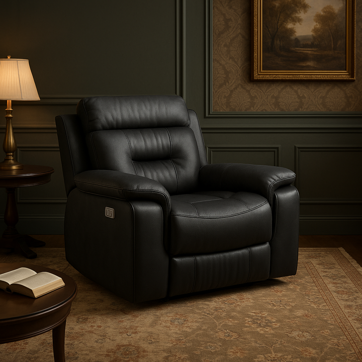 Aura Recliner – Premium Leather Upholstery with Plush Cushioning, Smooth Reclining Mechanism and Contemporary Design for Modern Living Spaces
