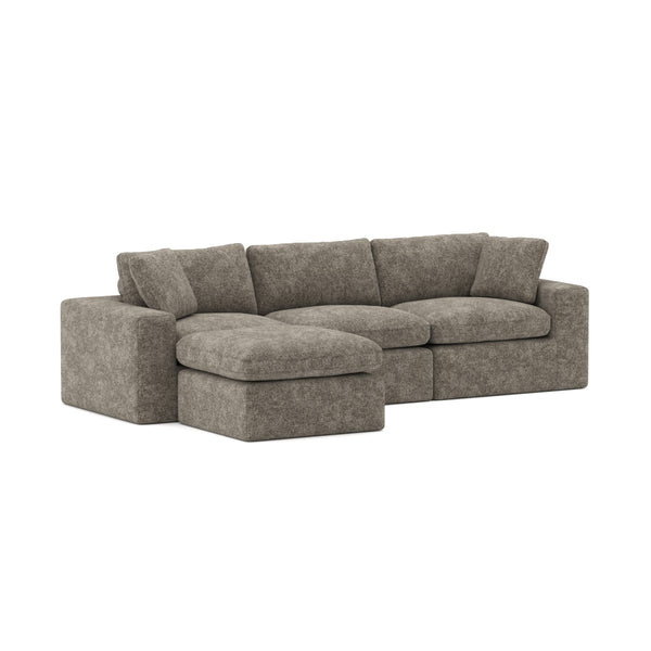 Elysian Sectional Sofa – Modern Luxury L Shape Design with Floating Ottoman, High Density Comfort Seating and Premium Fabric Upholstery
