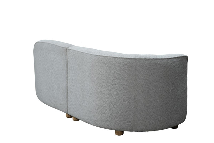 Marcello Modern Curved Sofa Chaise with High-Resilience Foam Cushions And Metal Legs