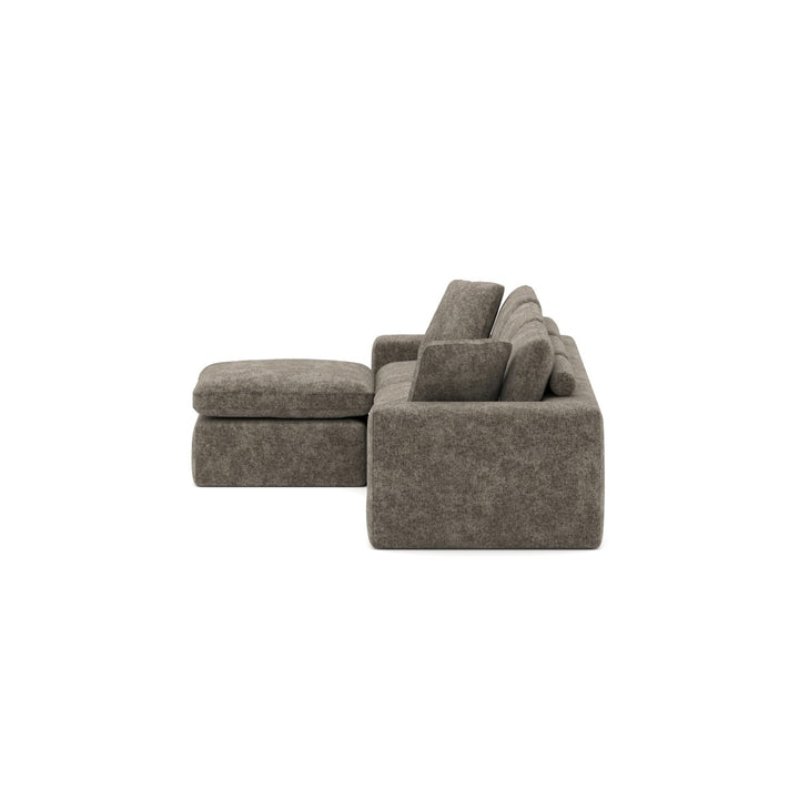 Elysian Sectional Sofa – Modern Luxury L Shape Design with Floating Ottoman, High Density Comfort Seating and Premium Fabric Upholstery