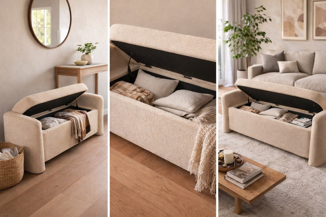 Korvella Upholstered Storage Bench with Hidden Compartment