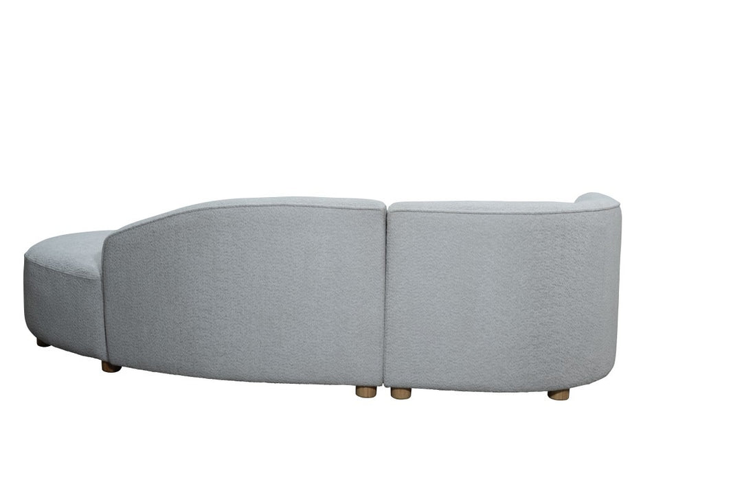 Marcello Modern Curved Sofa Chaise with High-Resilience Foam Cushions And Metal Legs