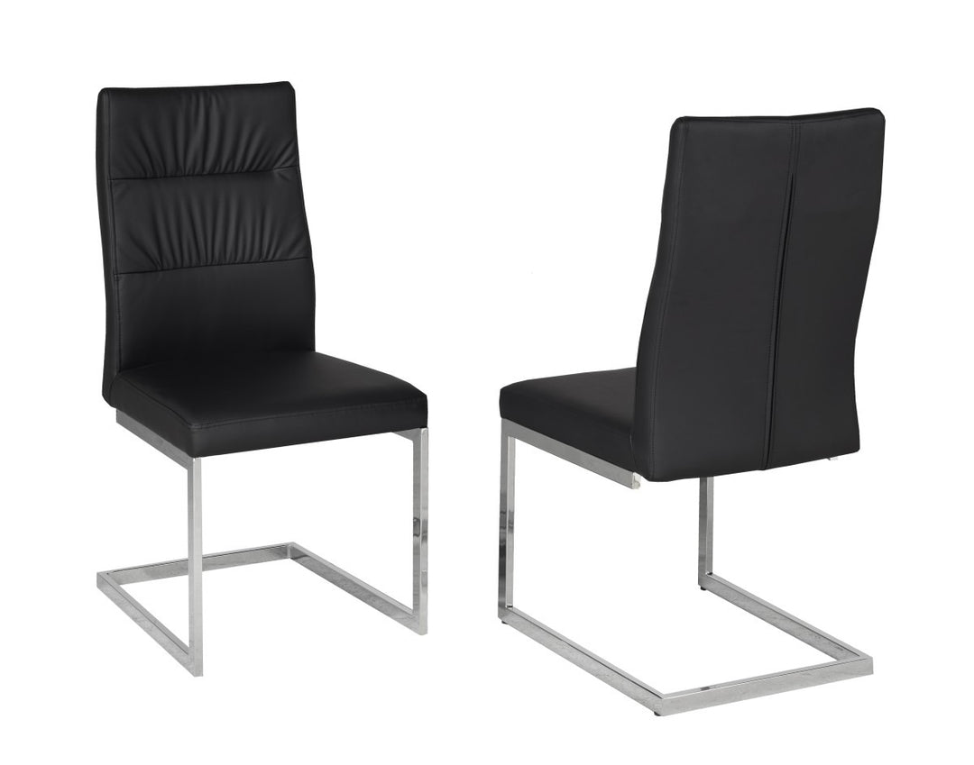 Orynth 5-Piece Dining Set – Contemporary Tempered Glass Table with Metal Frame Chairs