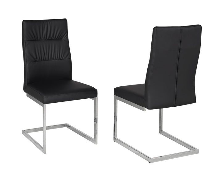 Orynth 5-Piece Dining Set – Contemporary Tempered Glass Table with Metal Frame Chairs