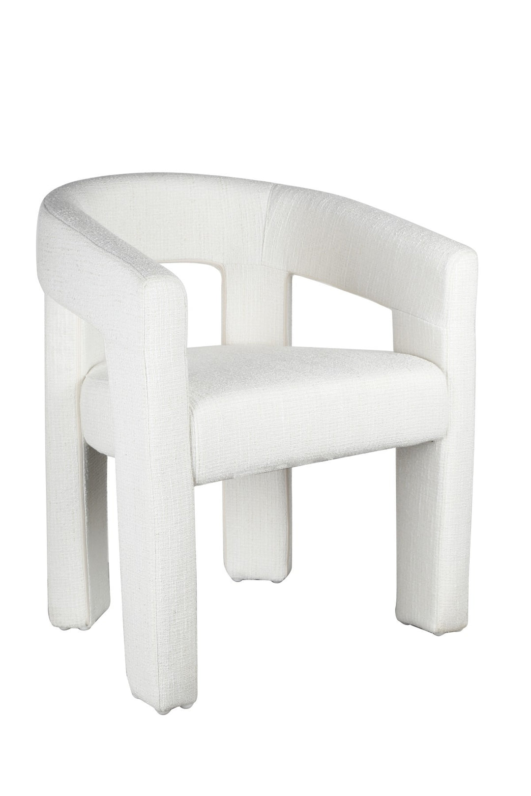 Eterno Dining Chair – Modern Upholstered Chair with Curved Backrest, Armrests and Plush Comfort Seating