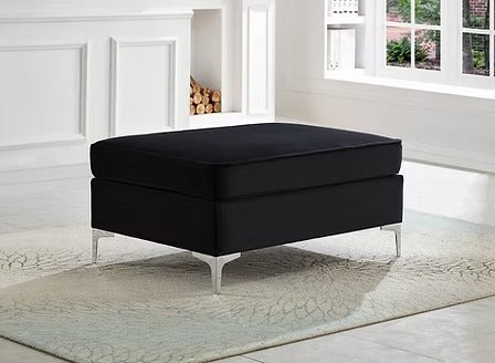 Aurevian Luxury Velvet Sofa Set with Deep Tufting, Nailhead Details, Chrome Legs &amp; Accent Pillows
