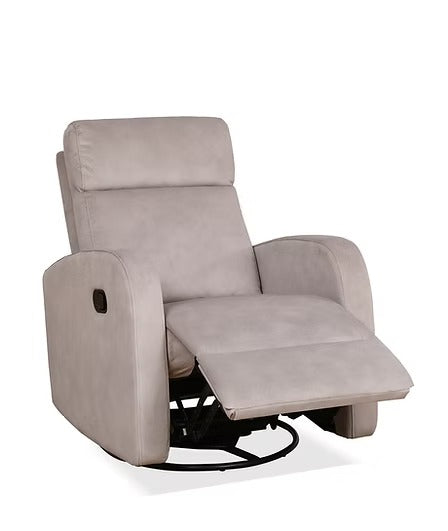 Wervano Recliner Chair with Swivel Glider Mechanism, Zero Wallhugger Design &amp; Soft Latte Fabric