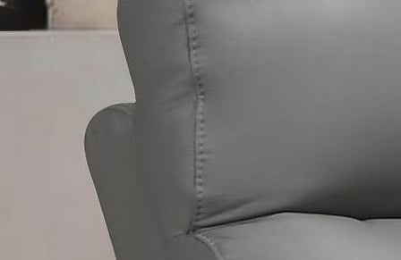 Elarvion 3-Piece Power Recliner Set with Light Grey Genuine Leather/Match, USB Ports &amp; Drop-Down Tray with Cup Holders